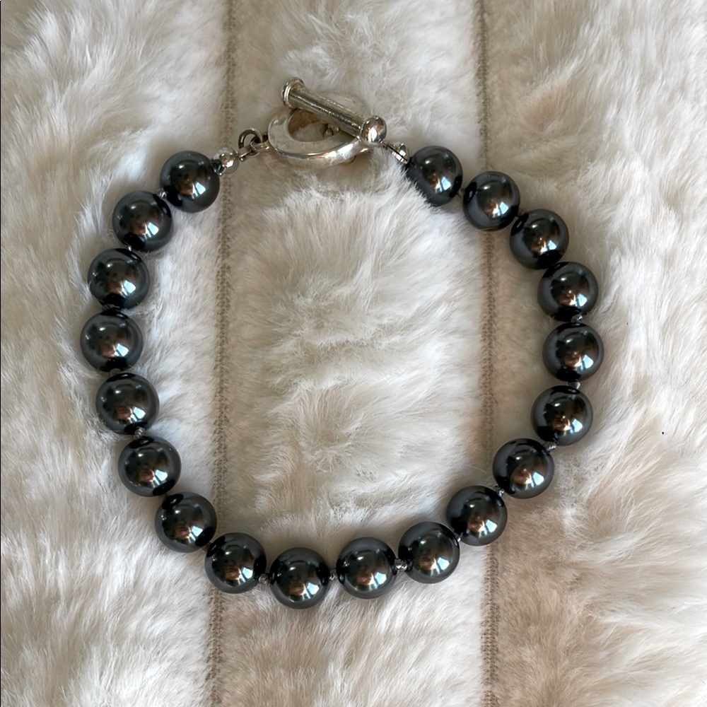 Carolee Grey Pearl Bracelet